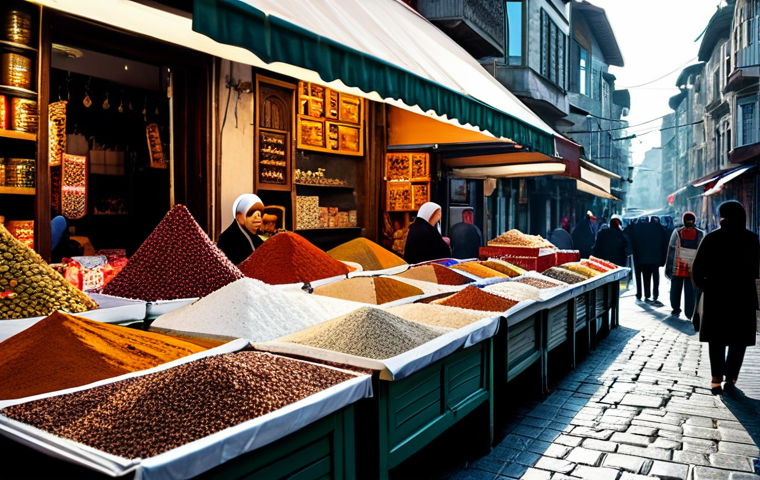 AI와 심리 치료의 혁신적 접근 방식 - **A vibrant Istanbul street scene:** A bustling market in Istanbul with vendors selling spices, Turk...